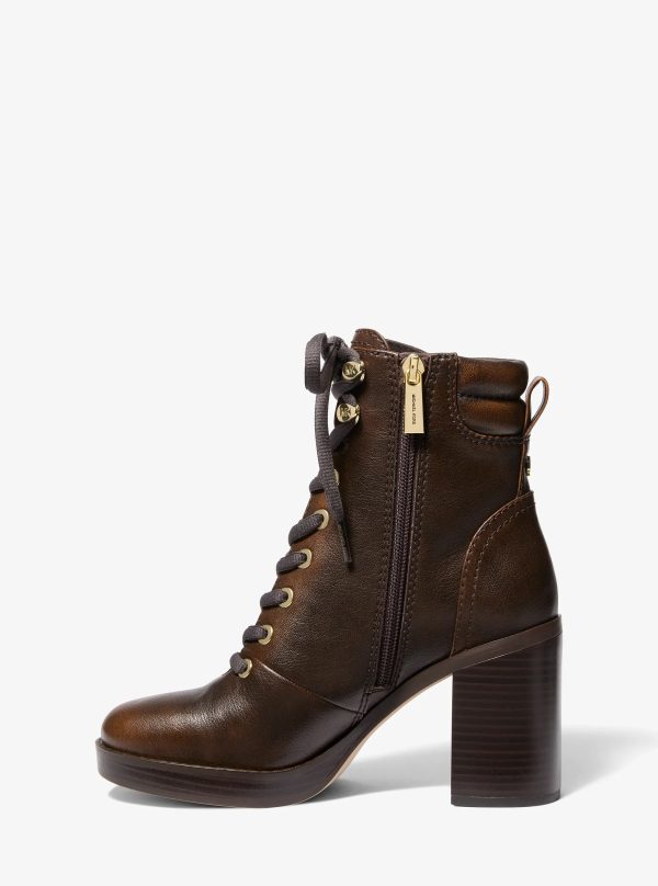 Michael Kors Lacy Burnished Block Heel Boot - Preorder