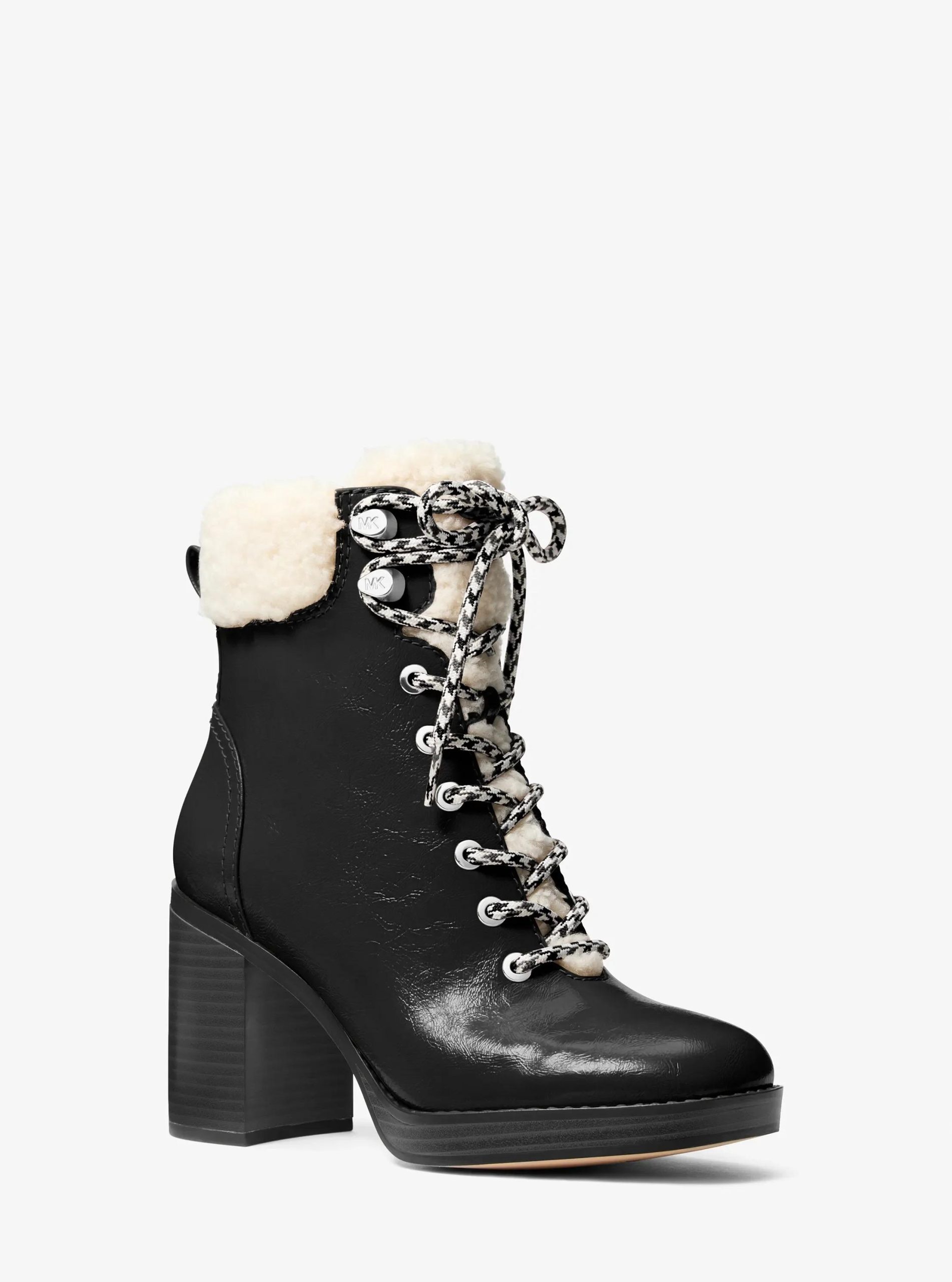 Michael Kors Lacy Faux Shearling Block Heel Boot - Preorder