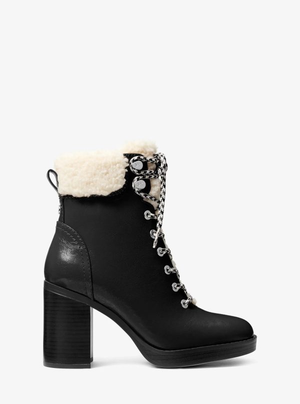 Michael Kors Lacy Faux Shearling Block Heel Boot - Preorder