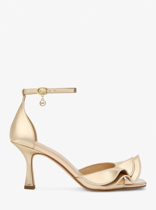 Michael Kors Livia Metallic Sandal - Preorder