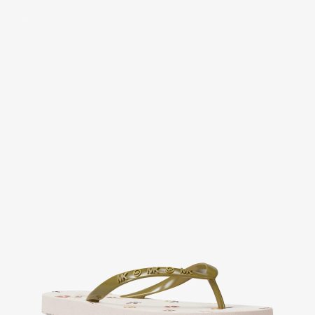 Michael Kors Floral Printed Flip Flop - Preorder — Cream Multi