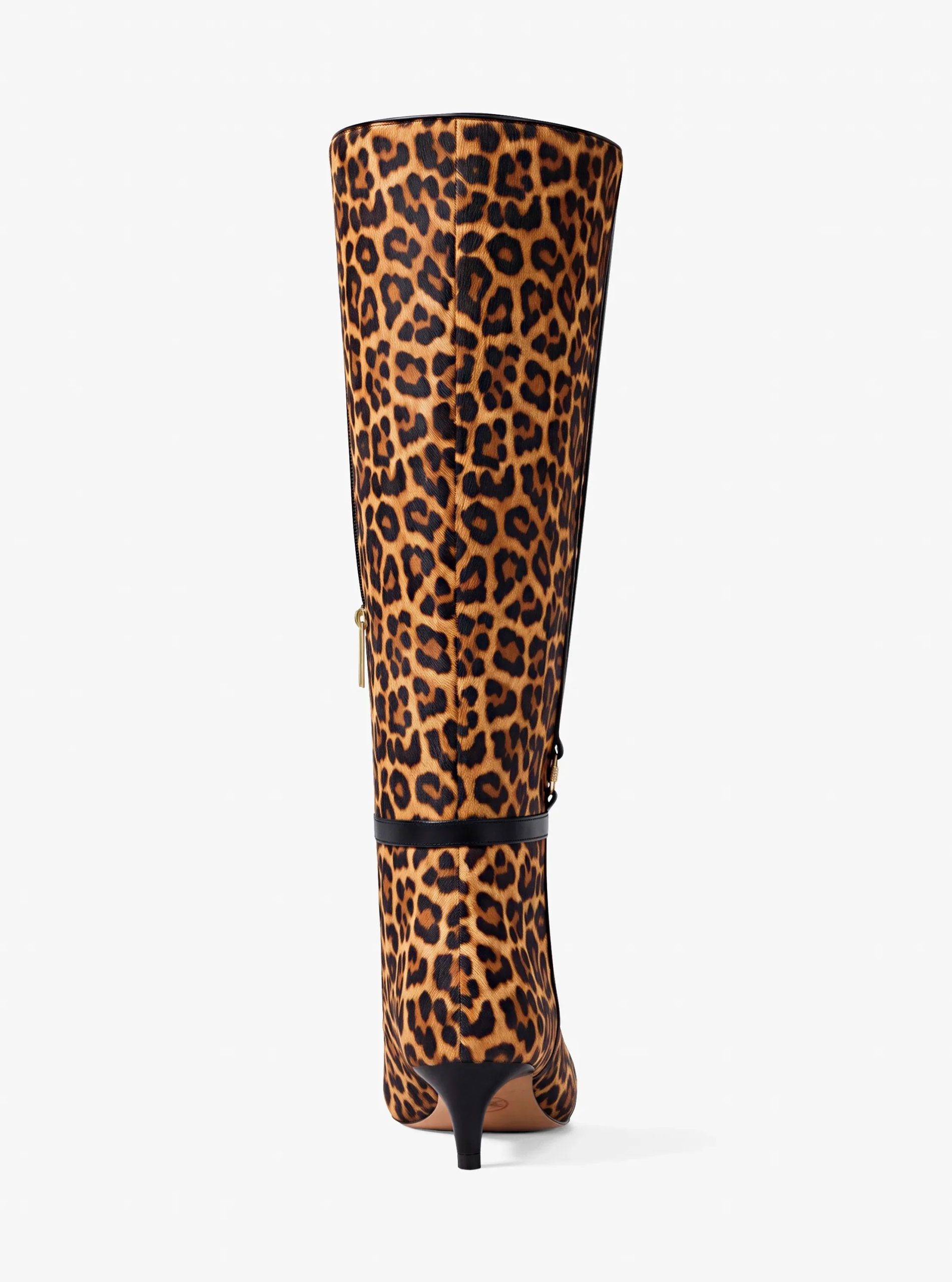 Michael Kors Nalia Leopard Print Calf Hair Kitten Heel Boot - Preorder