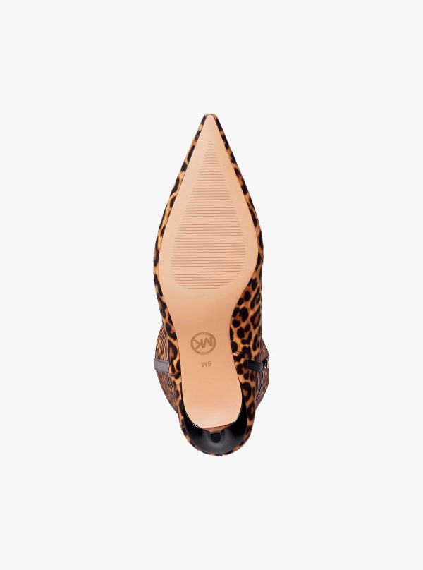 Michael Kors Nalia Leopard Print Calf Hair Kitten Heel Boot - Preorder