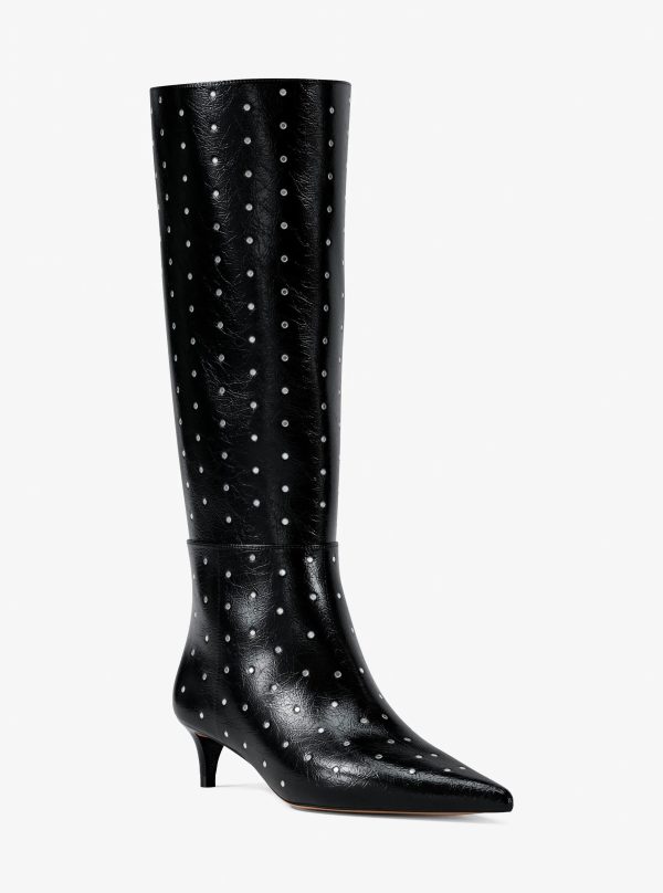 Michael Kors Nalia Studded Kitten Heel Boot - Preorder