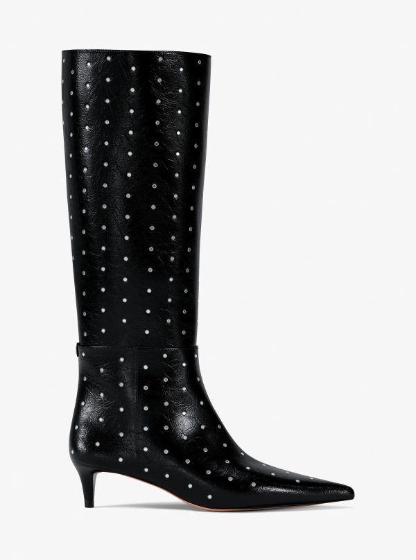 Michael Kors Nalia Studded Kitten Heel Boot - Preorder