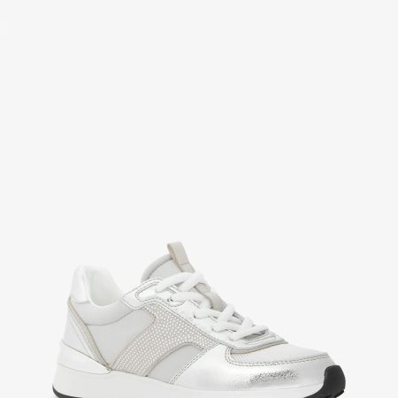 Michael Kors Remy Mixed-Media Trainer - Preorder — Silver Multi