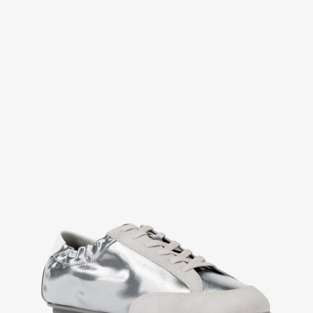 Michael Kors Susie Metallic Leather Trainer - Preorder — Silver
