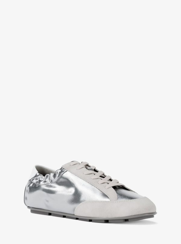 Michael Kors Susie Metallic Leather Trainer - Preorder