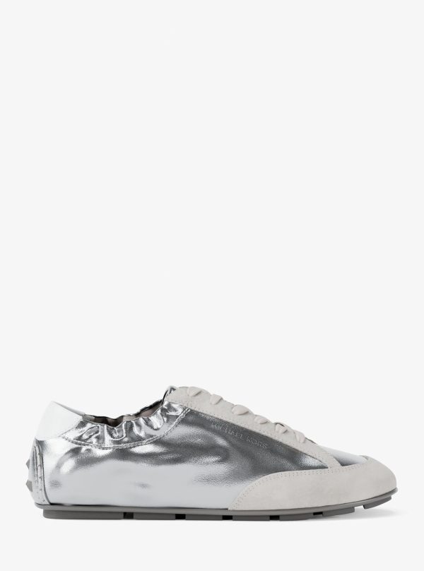 Michael Kors Susie Metallic Leather Trainer - Preorder
