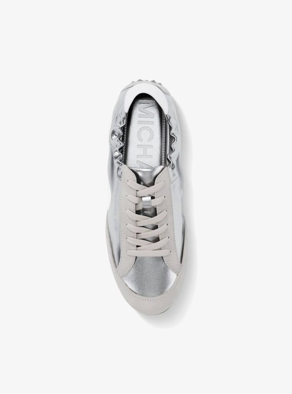 Michael Kors Susie Metallic Leather Trainer - Preorder