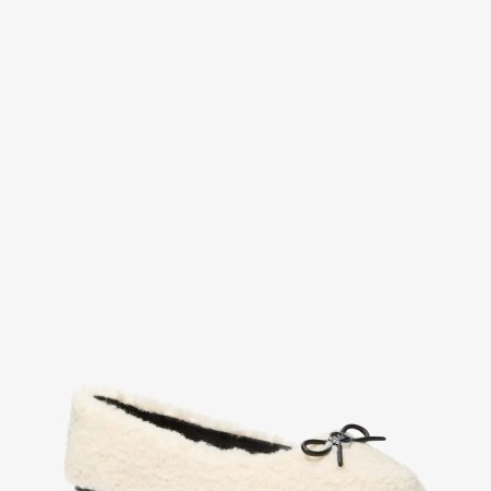Michael Kors Savannah Faux Shearling Ballet Flat - Preorder — Natural