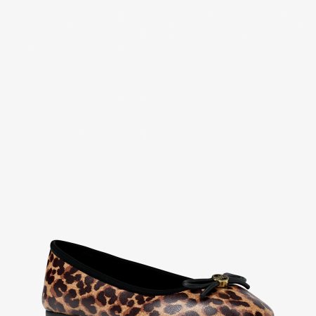 Michael Kors Savannah Leopard Print Ballet Flat - Preorder — Dk Camel Mlt