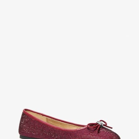Michael Kors Savannah Embellished Ballet Flat - Preorder — Maroon