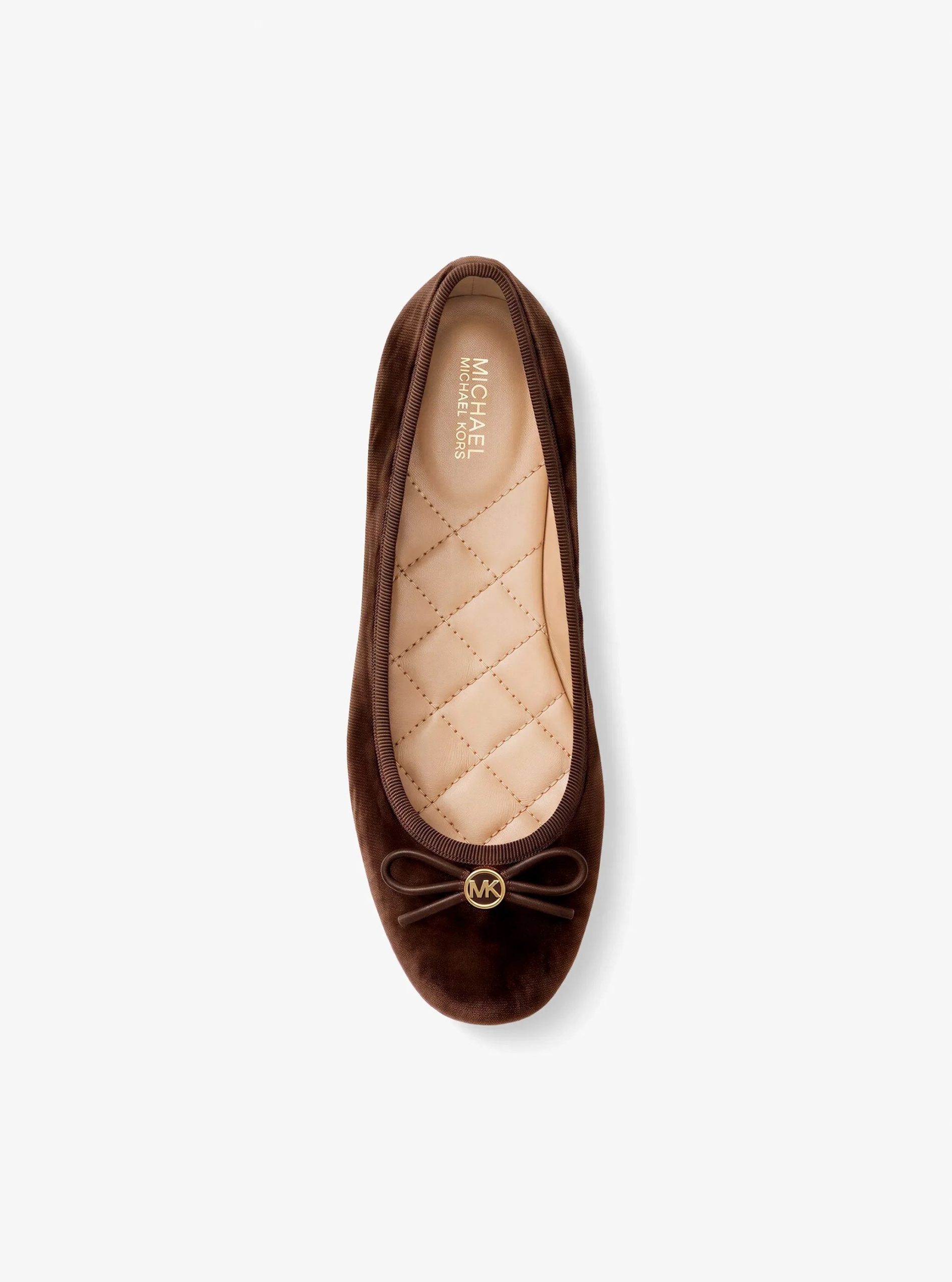 Michael Kors Savannah Logo Debossed Velvet Ballet Flat - Preorder