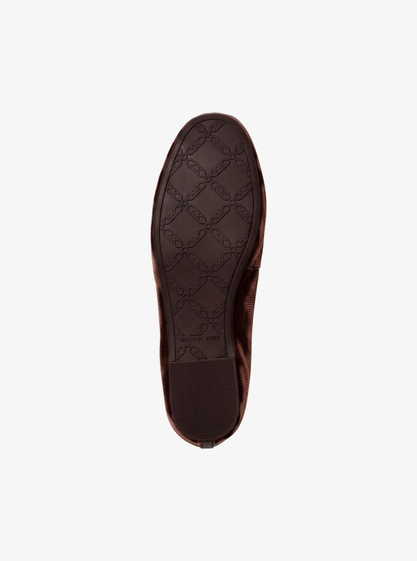 Michael Kors Savannah Logo Debossed Velvet Ballet Flat - Preorder