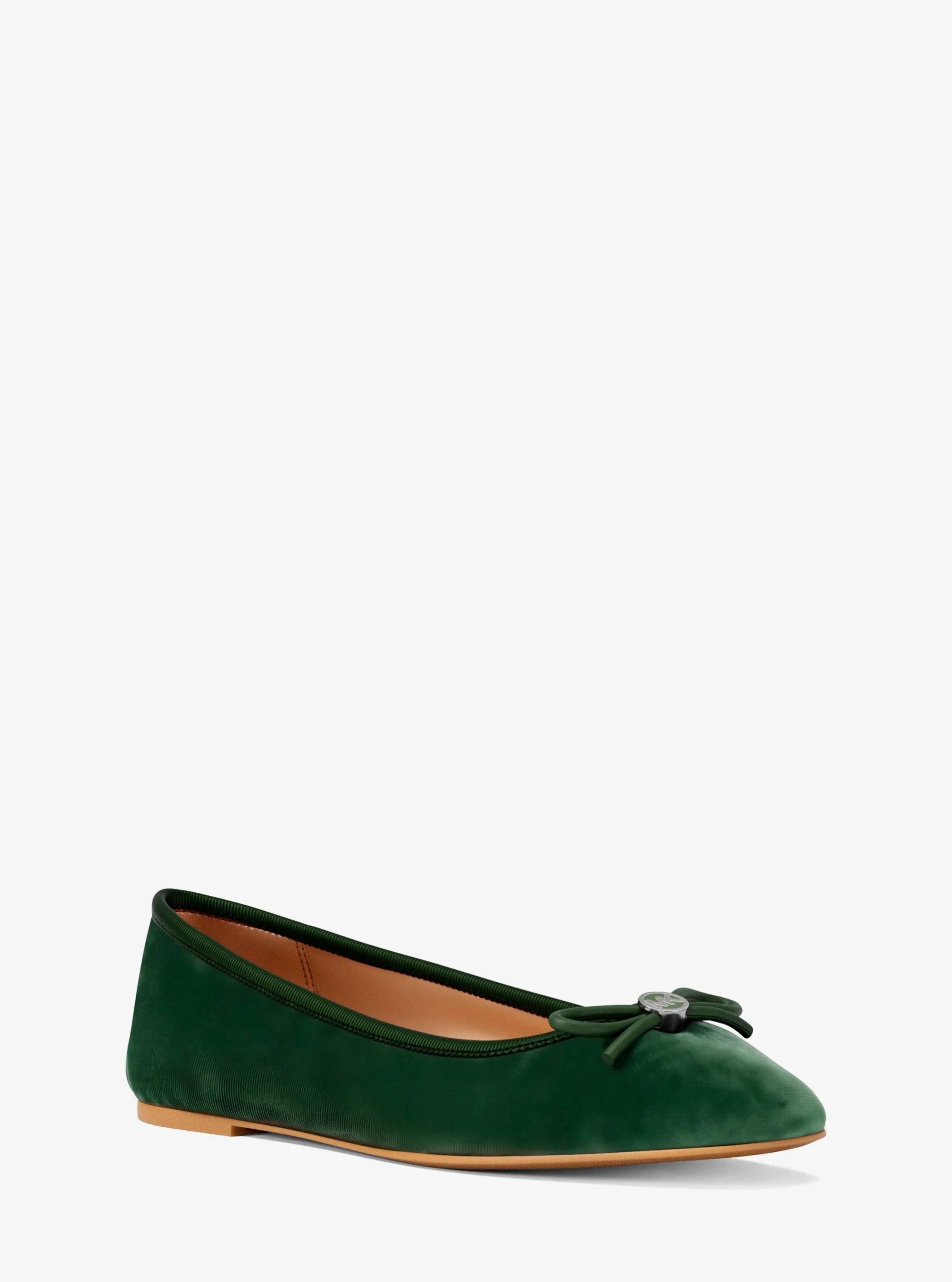 Michael Kors Savannah Logo Debossed Velvet Ballet Flat - Preorder