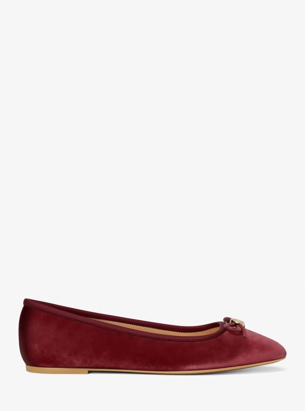 Michael Kors Savannah Logo Debossed Velvet Ballet Flat - Preorder