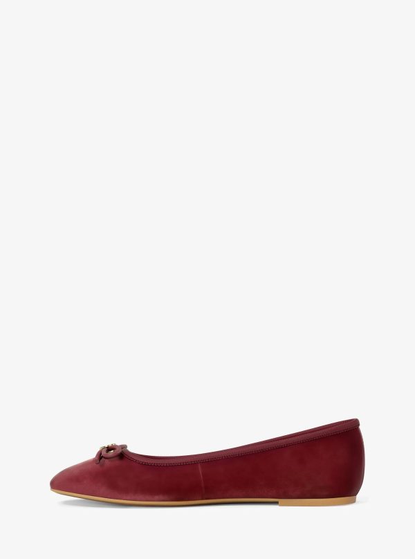 Michael Kors Savannah Logo Debossed Velvet Ballet Flat - Preorder