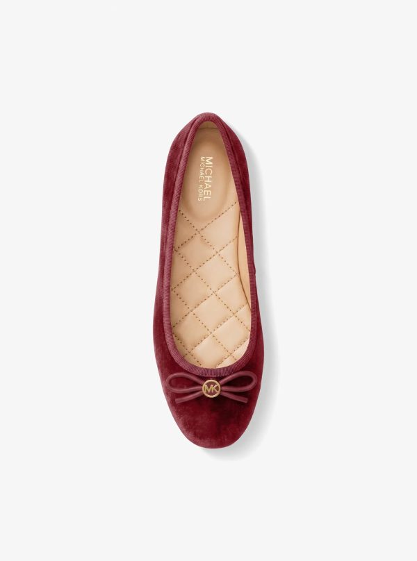 Michael Kors Savannah Logo Debossed Velvet Ballet Flat - Preorder