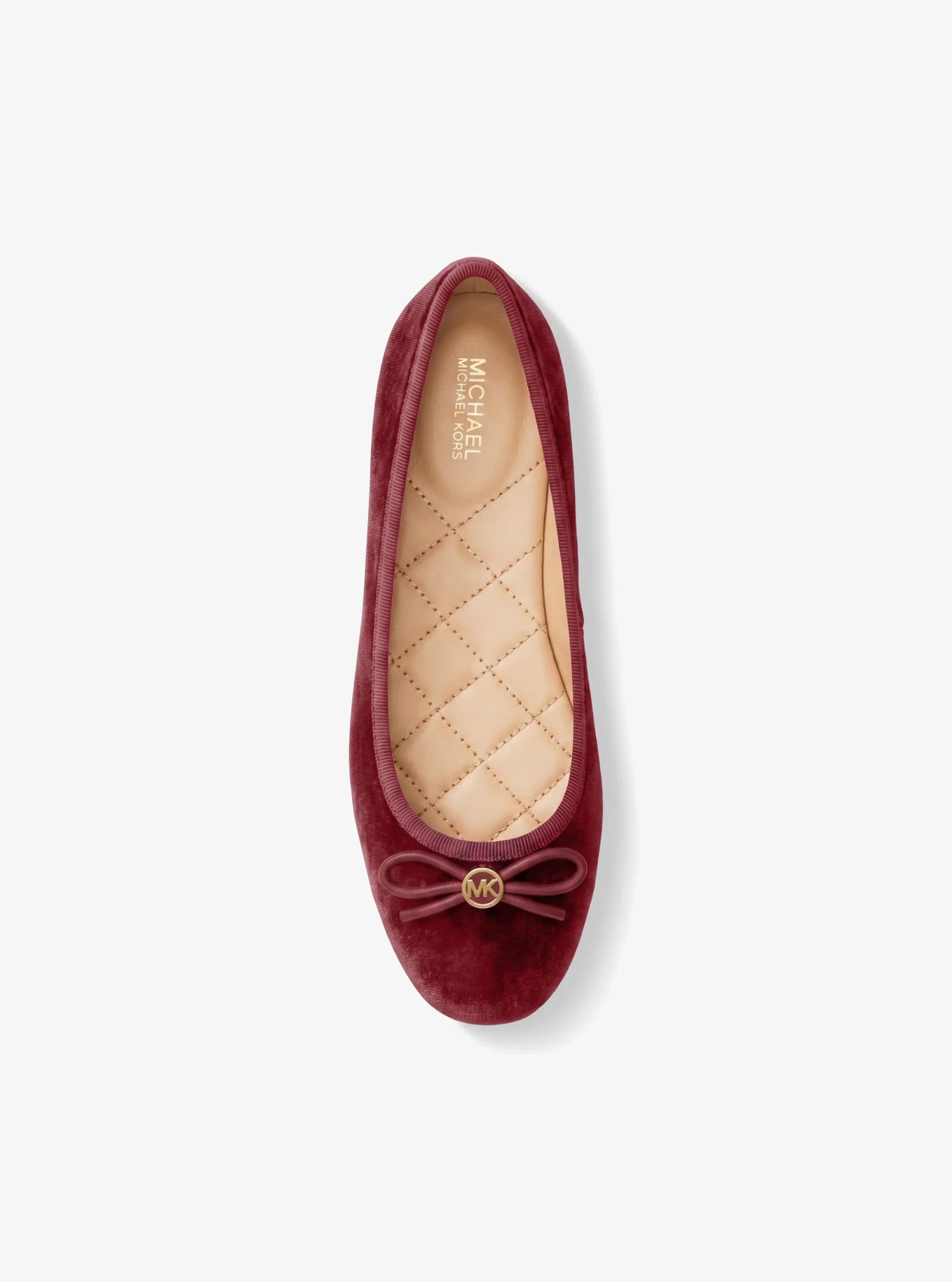 Michael Kors Savannah Logo Debossed Velvet Ballet Flat - Preorder