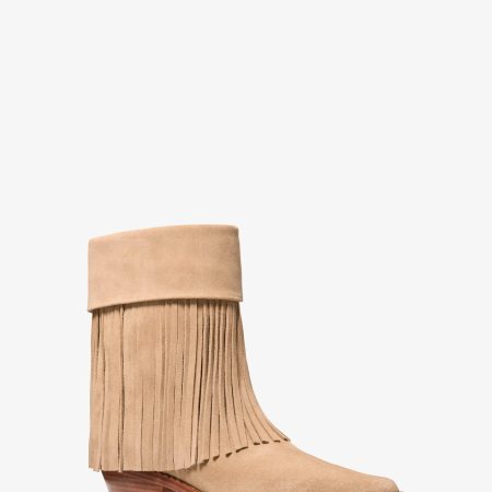 Michael Kors Nash Fringed Suede Boot - Preorder — Camel