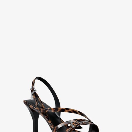 Michael Kors Yvette Leopard Print Sandal - Preorder — Dk Camel Mlt
