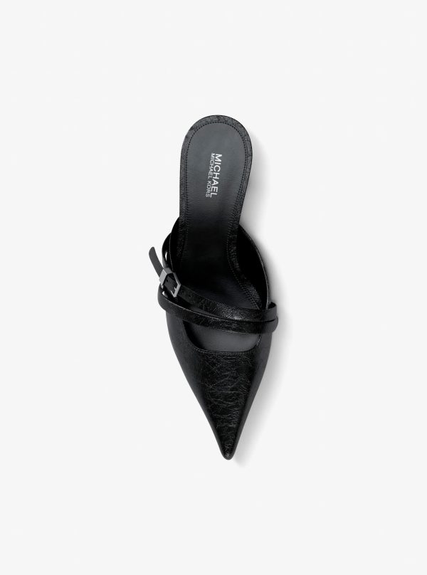 Michael Kors Yvette Crackled Kitten Mule - Preorder