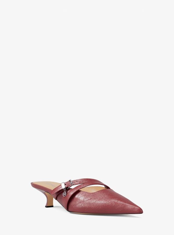 Michael Kors Yvette Crackled Kitten Mule - Preorder