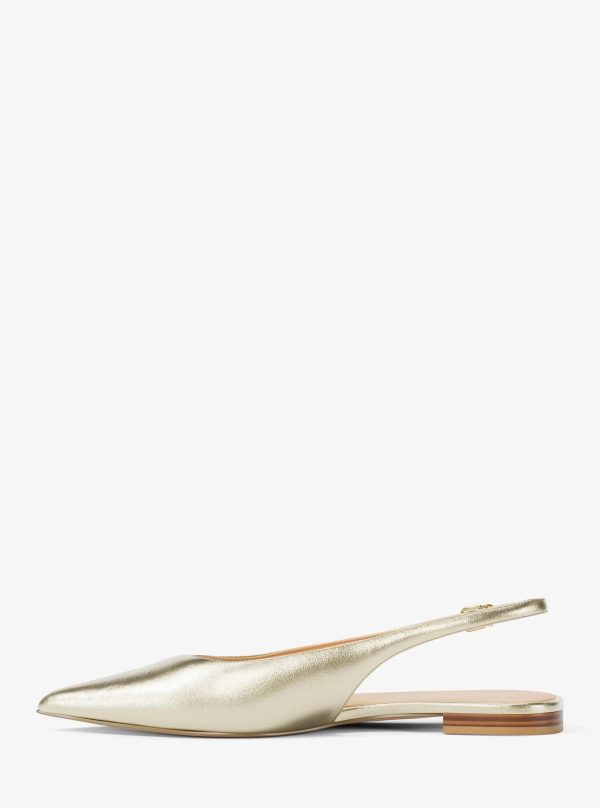 Michael Kors Amali Metallic Slingback Flat - Preorder
