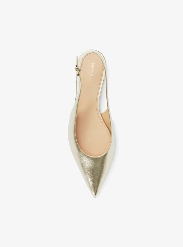 Michael Kors Amali Metallic Slingback Flat - Preorder
