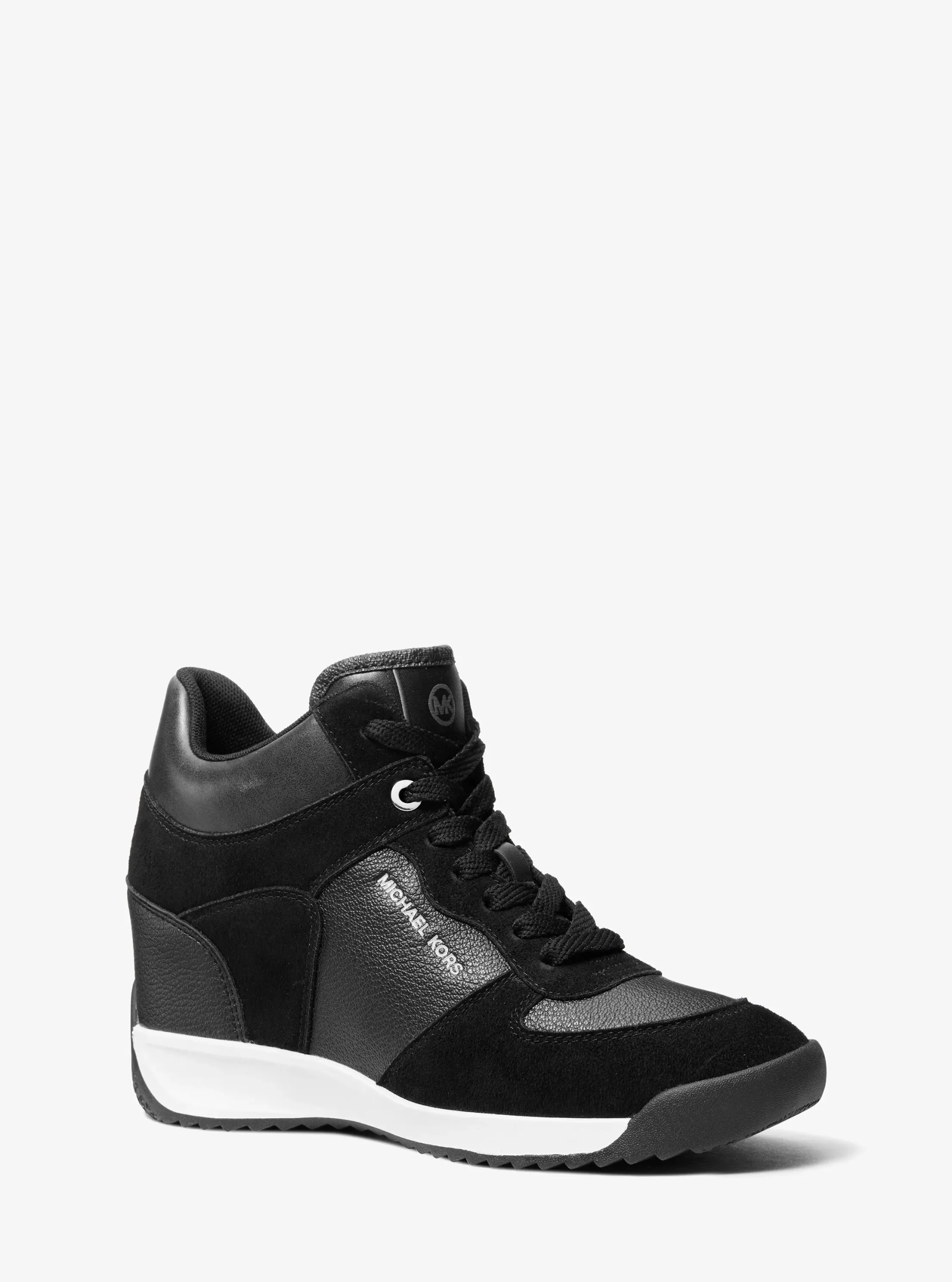 Michael Kors Caden Mixed-Media Wedge Trainer - Preorder