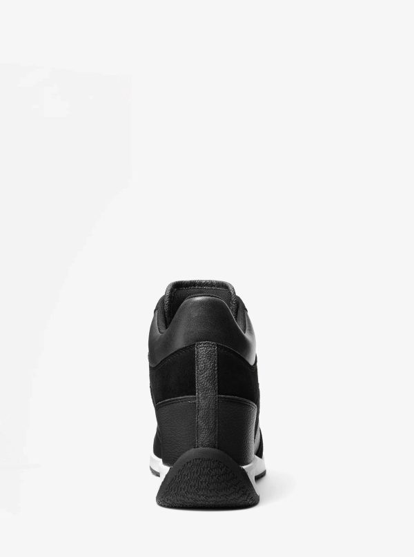 Michael Kors Caden Mixed-Media Wedge Trainer - Preorder
