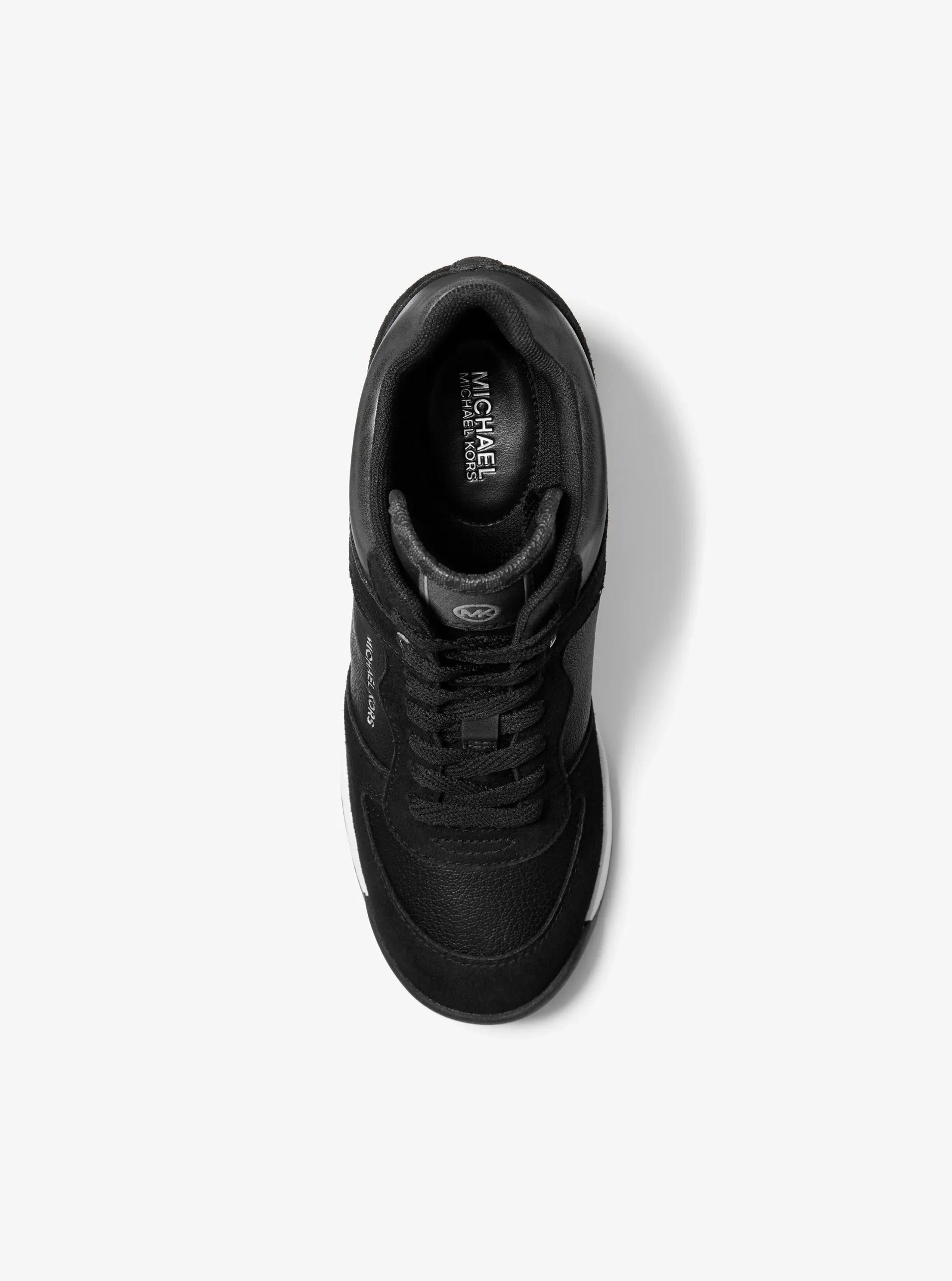Michael Kors Caden Mixed-Media Wedge Trainer - Preorder
