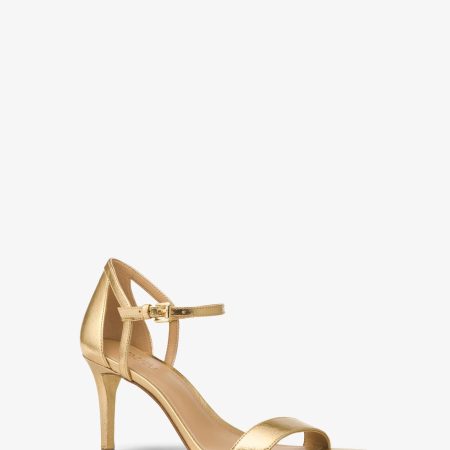 Michael Kors Simone Metallic Sandal - Preorder — Pale Gold
