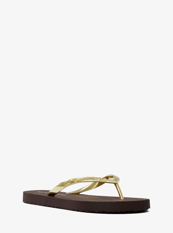 Michael Kors Signature Logo Flip Flops - Preorder