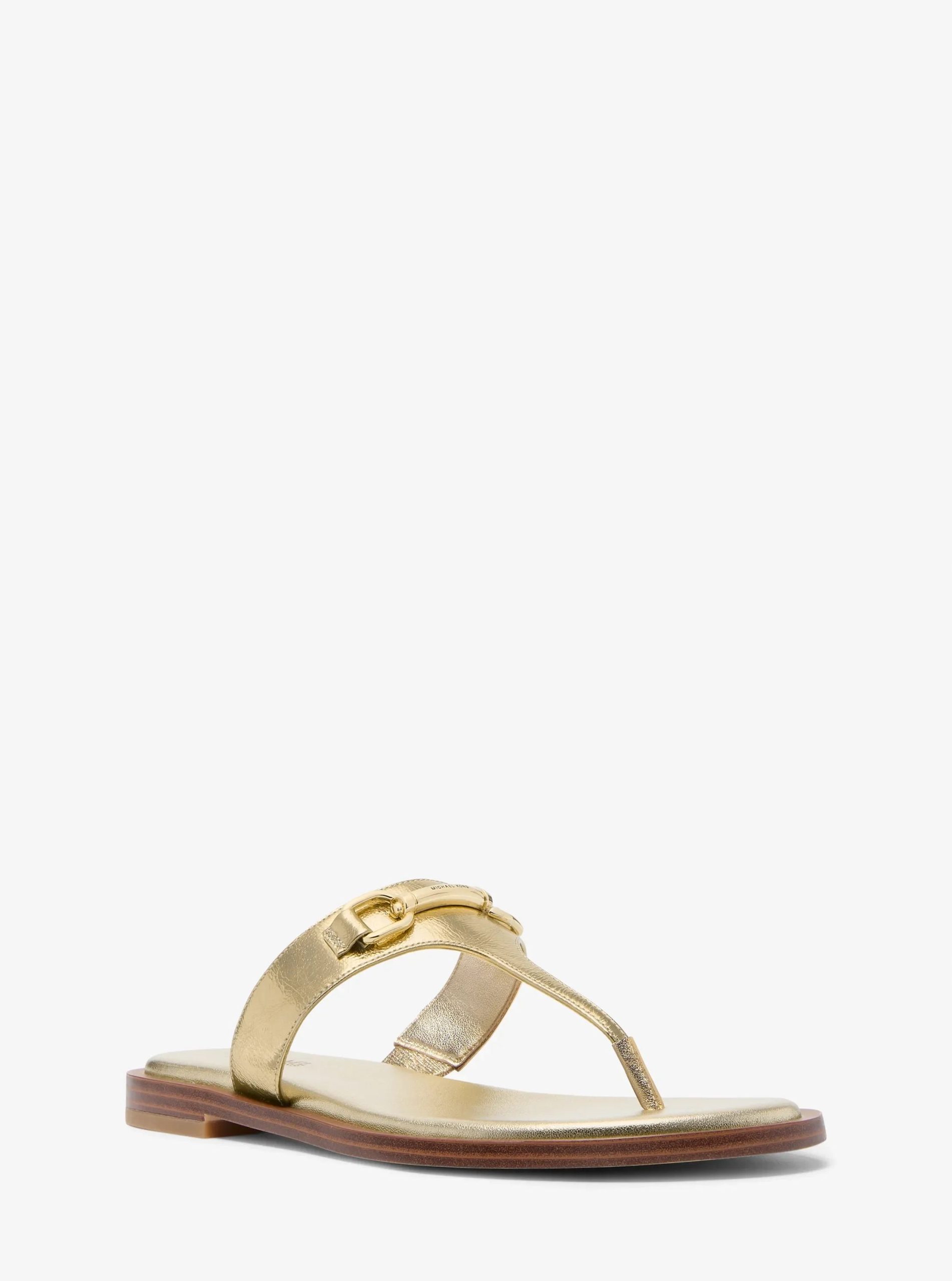 Michael Kors Carson Crackled Metallic Leather Sandal - Preorder
