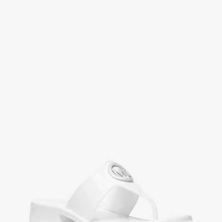 Michael Kors Hannah Jelly T-Strap Sandal - Preorder — Optic White