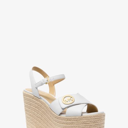 Michael Kors Hannah Wedge Sandal - Preorder — Optic White