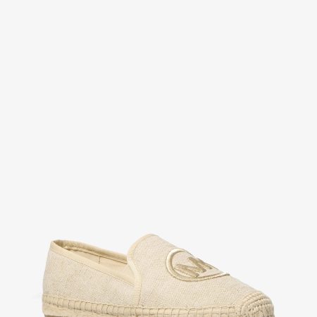 Michael Kors Hastings Metallic Canvas Espadrille - Preorder — Pale Gold