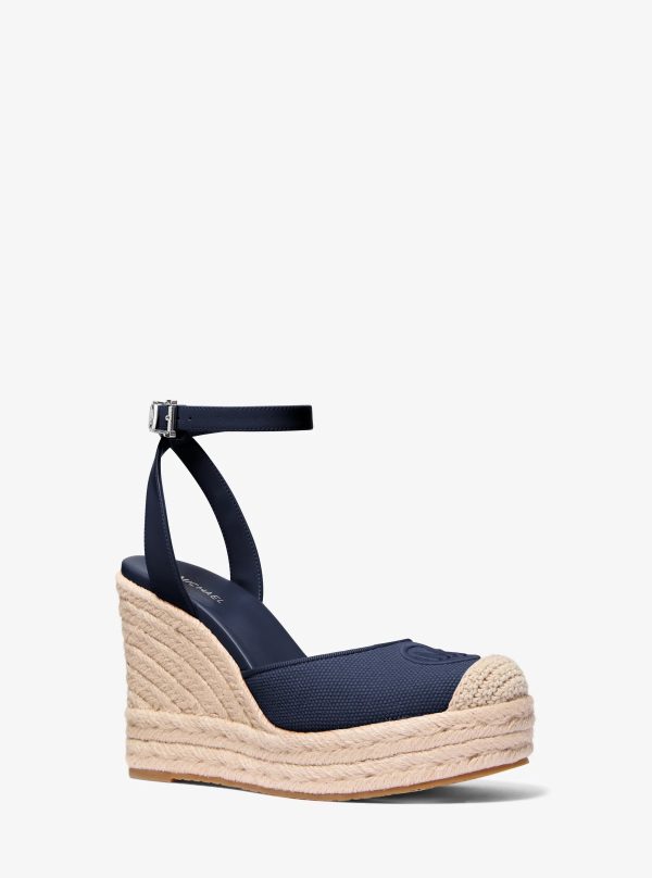 Michael Kors Larissa Cotton Canvas Espadrille Wedge - Preorder