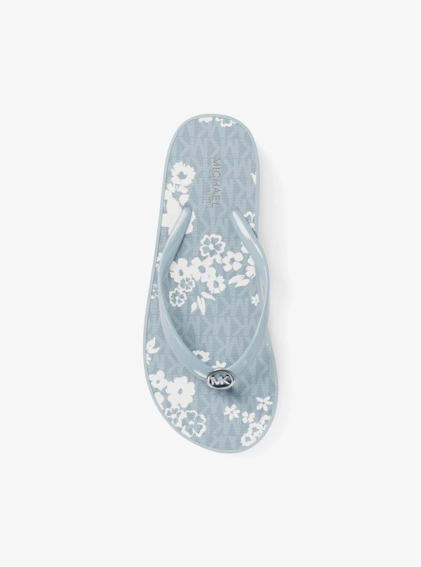 Michael Kors Bedford Printed Signature Logo Flip Flop - Preorder
