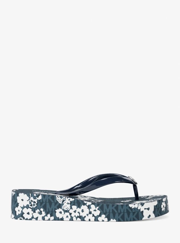 Michael Kors Bedford Printed Signature Logo Flip Flop - Preorder