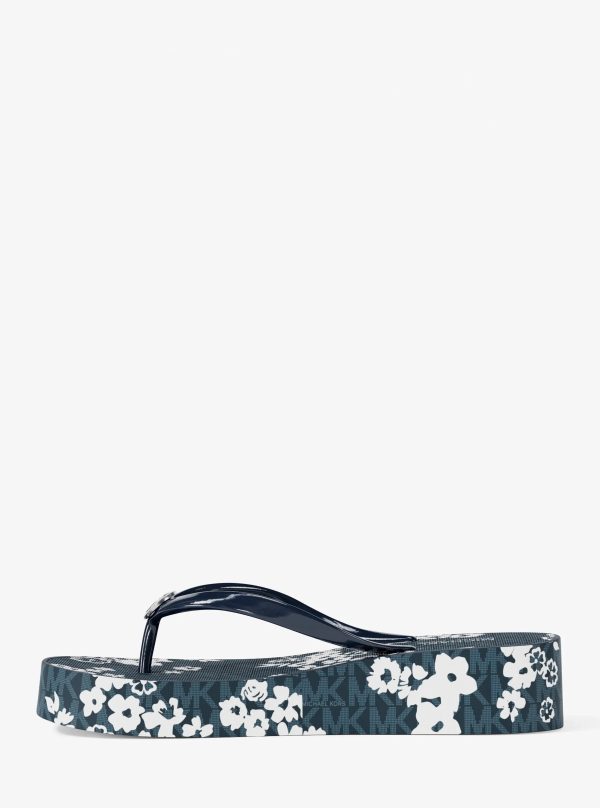 Michael Kors Bedford Printed Signature Logo Flip Flop - Preorder