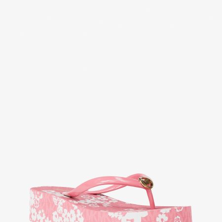 Michael Kors Bedford Printed Signature Logo Flip Flop - Preorder — Carnation