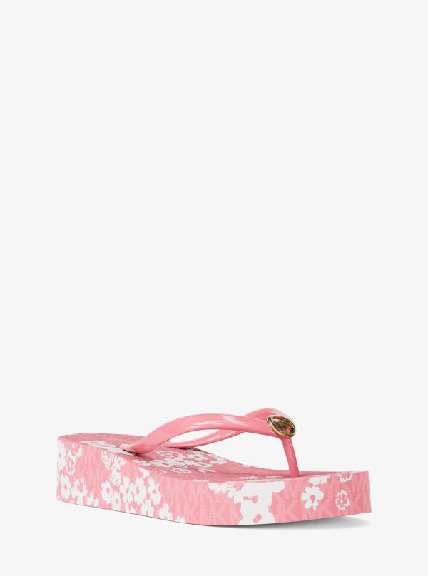 Michael Kors Bedford Printed Signature Logo Flip Flop - Preorder