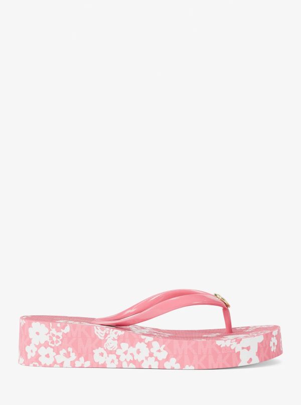 Michael Kors Bedford Printed Signature Logo Flip Flop - Preorder