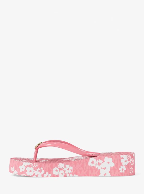Michael Kors Bedford Printed Signature Logo Flip Flop - Preorder