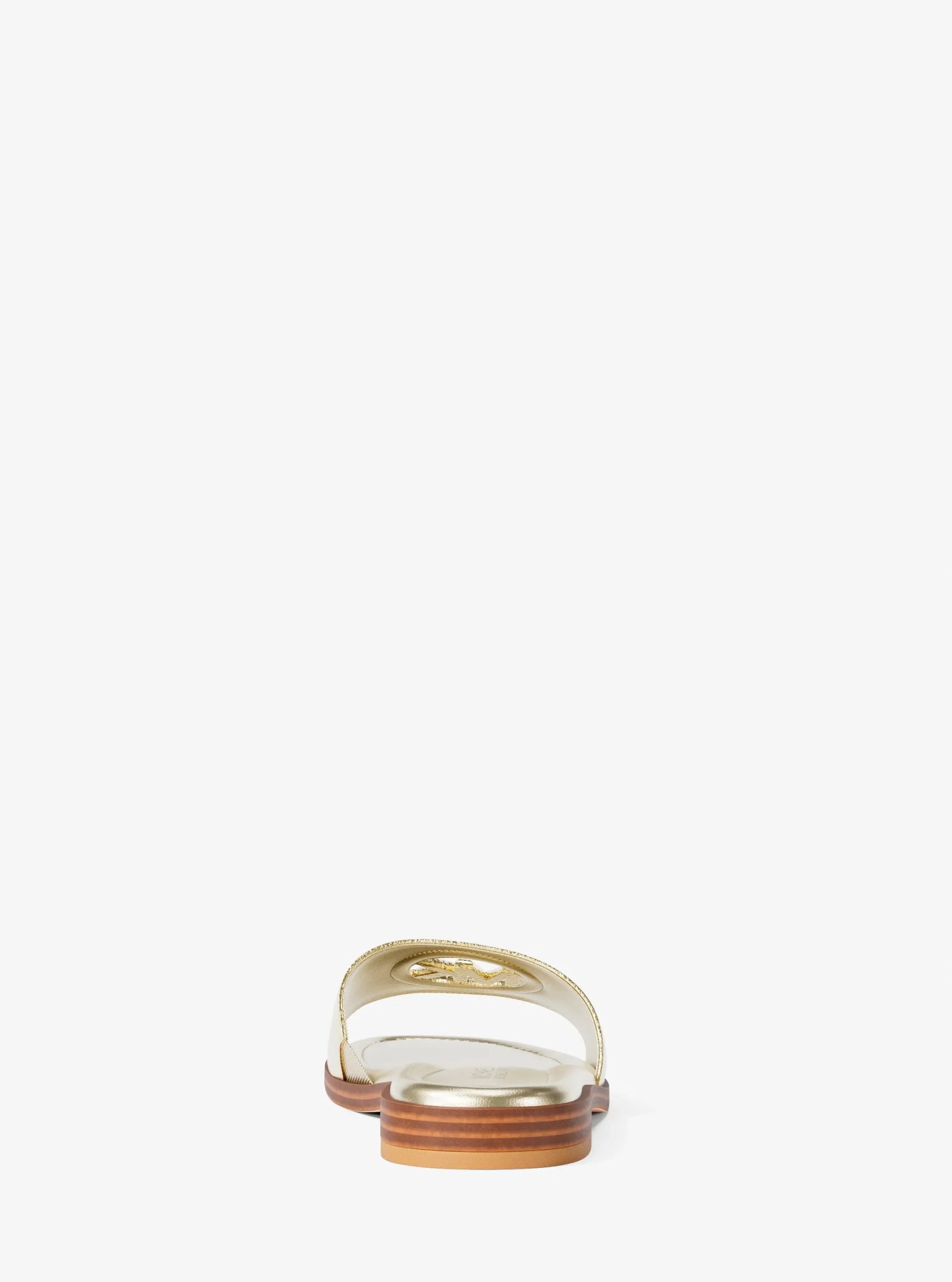 Michael Kors Carissa Crackled Metallic Slide Sandal - Preorder