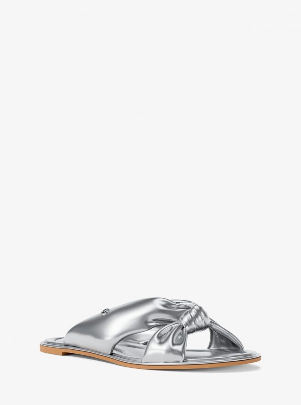 Michael Kors Elena Metallic Slide Sandal - Preorder
