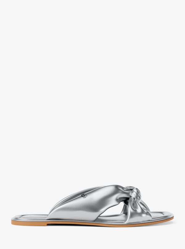 Michael Kors Elena Metallic Slide Sandal - Preorder